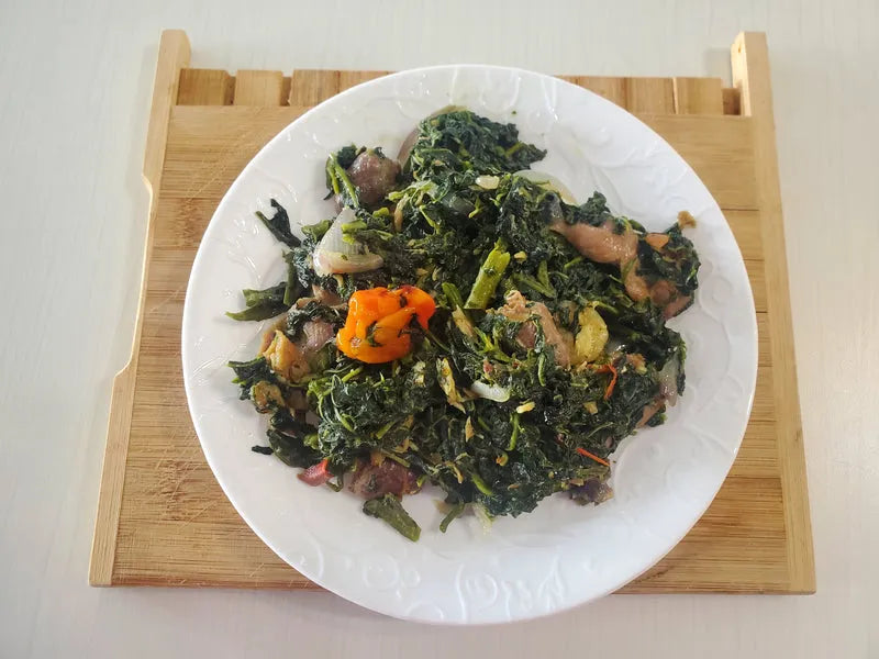 Frozen Njama Njama (Black Nightshade) - African leafy vegetable 01